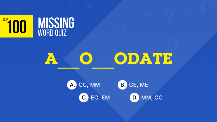 100 Missing Word Quiz (Part 1)