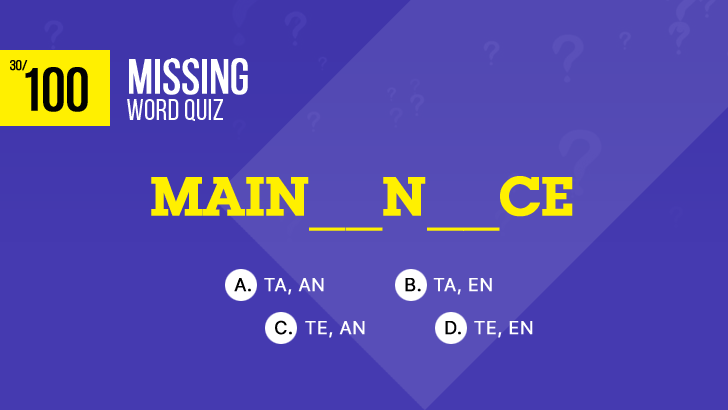 100 Missing Word Quiz (Part 2)