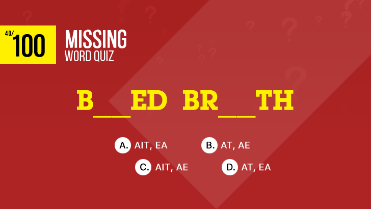 100 Missing Word Quiz (Part 3)