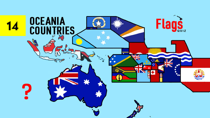 14 Oceania Countries Flags Quiz (10s)