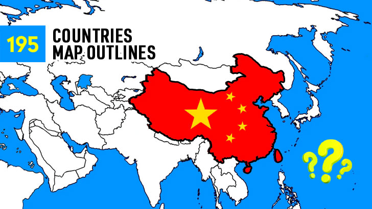 195 Countries Map Outlines Quiz (1)