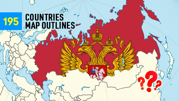 195 Countries Map Outlines Quiz (3)