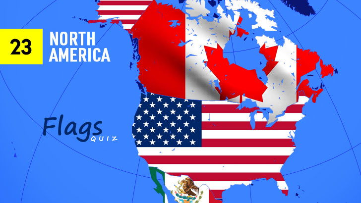 23 North America Countries' Flags Quiz (10s)
