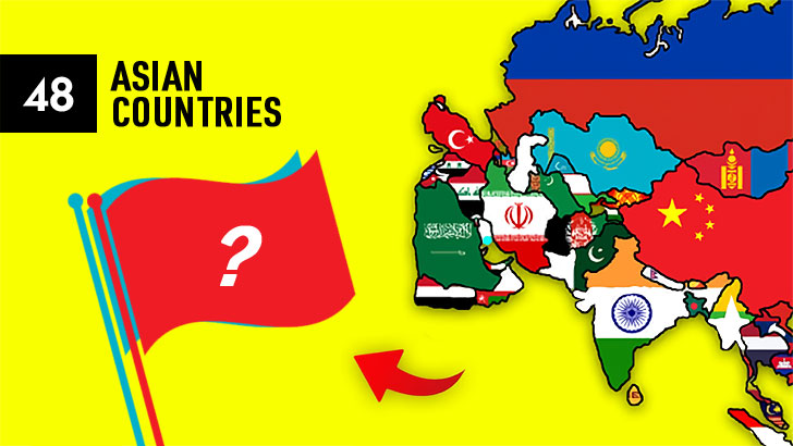 48 Asian Countries Flags Quiz (10s)