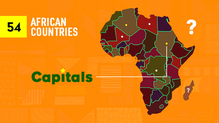 54 African Countries Capitals Quiz