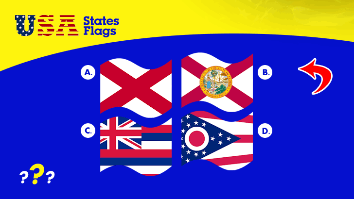 50 U.S. States Flags Quiz (by A-Z)