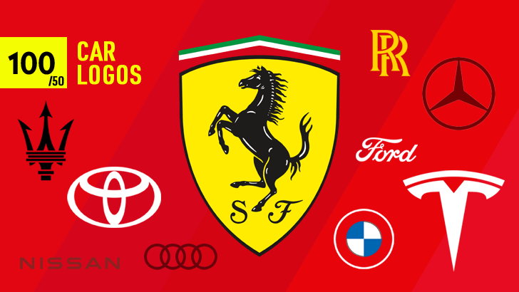 Top 100 Car Logos Quiz (Random 50)