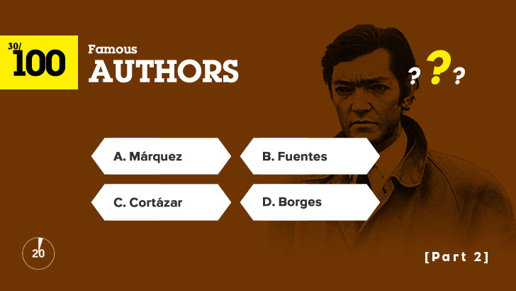 Guess the 100 Famous Authors Quiz (2)