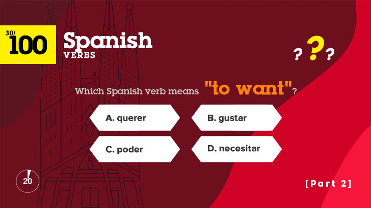 100 Most Common Spanish Verbs Quiz (2)