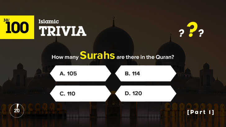 100 Islamic Trivia Quiz (Easy, 1)