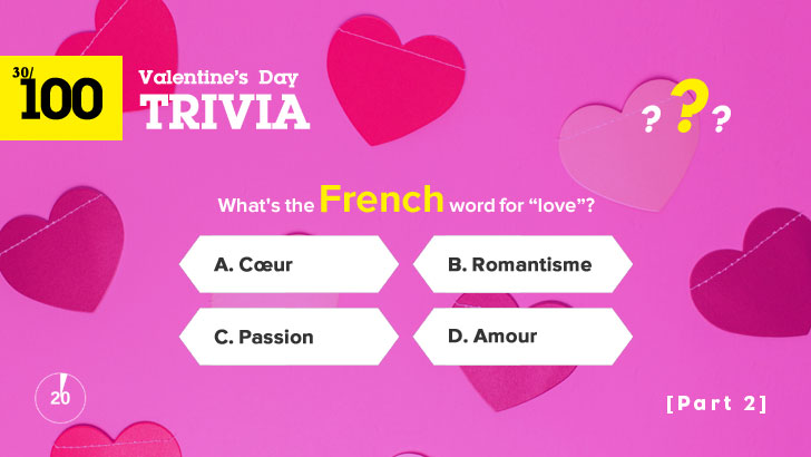 100 Valentine's Day Trivia Quiz (2)