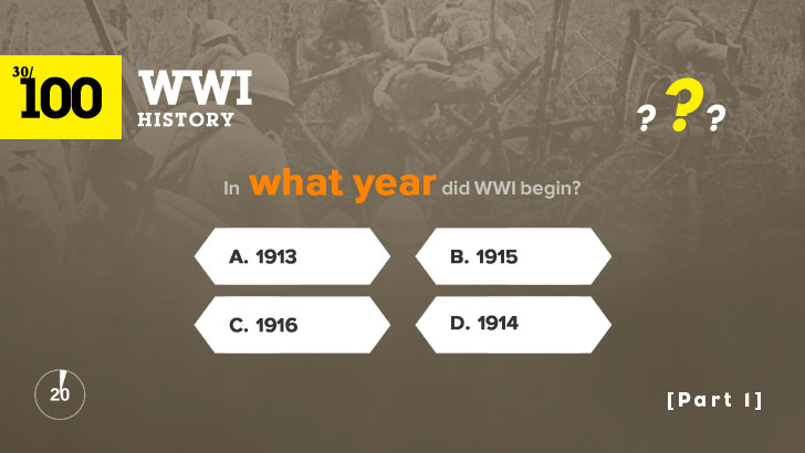 100 World War 1 Trivia Questions (1)