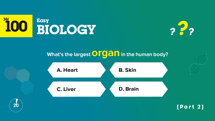 100 Easy Biology Questions Quiz (2)