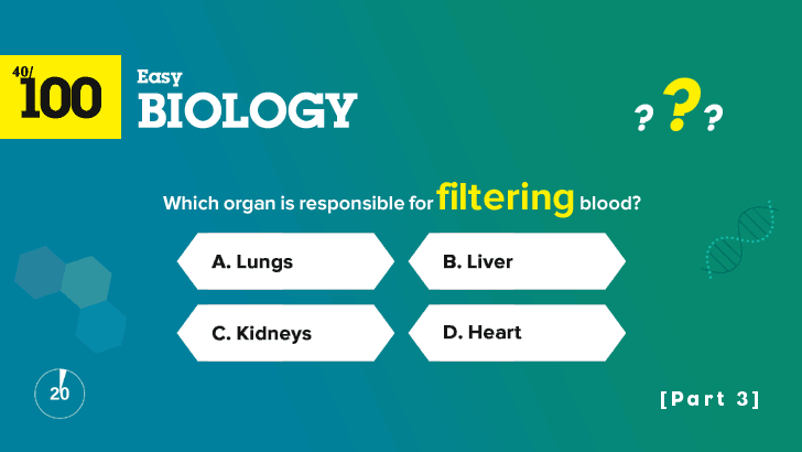 100 Easy Biology Questions Quiz (3)
