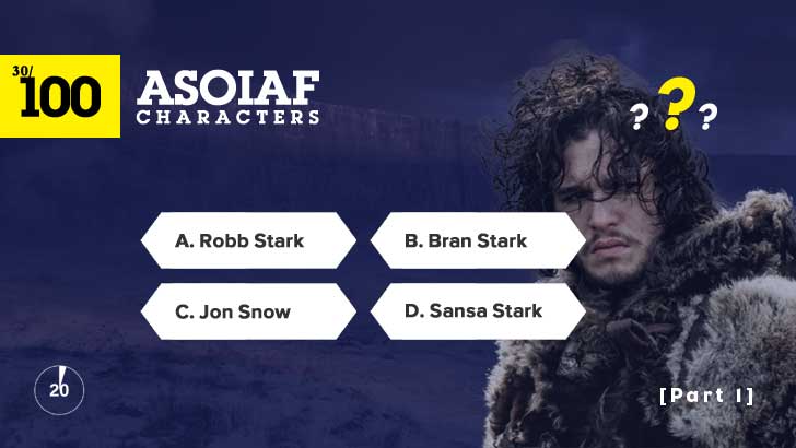 100 A Song of Ice and Fire Characters Quiz (1)