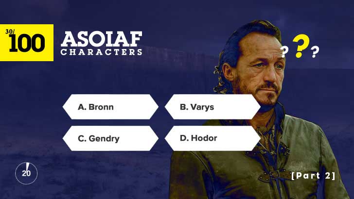 100 A Song of Ice and Fire Characters Quiz (2)