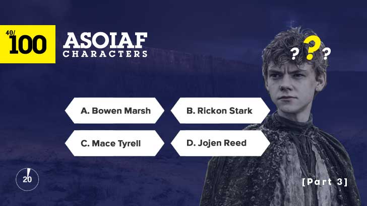 100 A Song of Ice and Fire Characters Quiz (3)