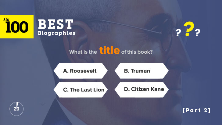 100 Best Biographies Book Quiz (2)