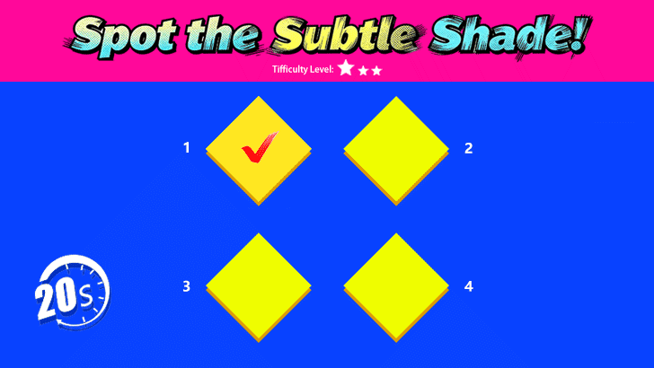 Spot the Odd Color: Diamond Edition (L1)