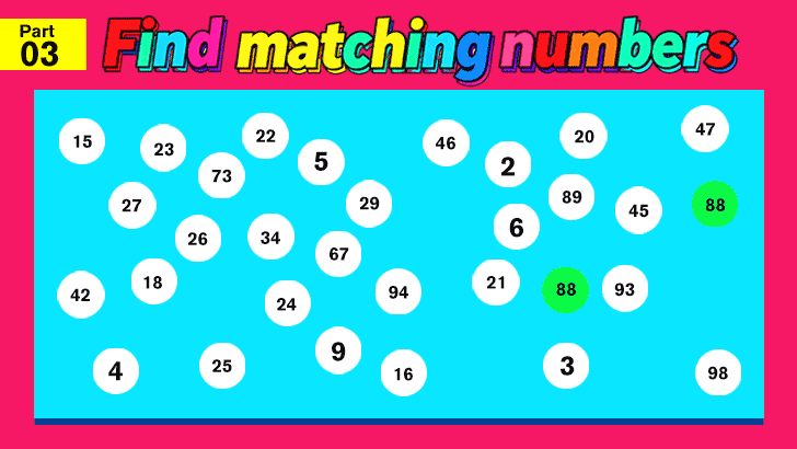 Find the Matching Numbers! Round 3
