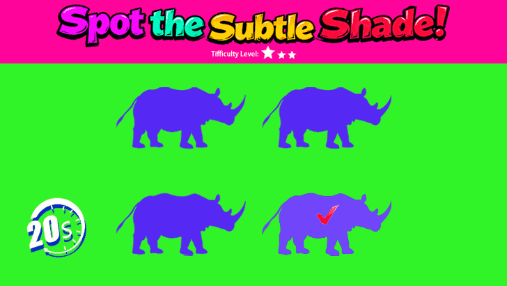 Spot the Odd Color: Rhino Edition (L1)