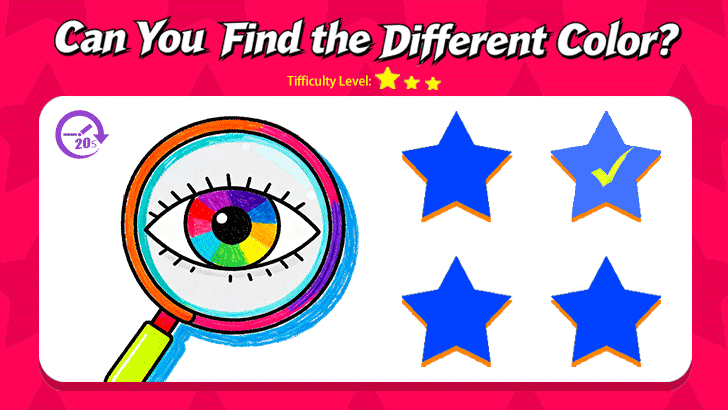 Spot the Odd Color: Star Edition (L1)