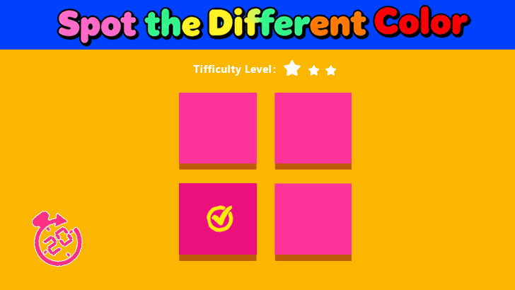 Spot the Odd Color: Square Edition (L1)