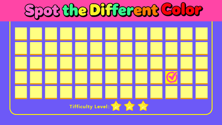 Spot the Odd Color: Square Edition (L3)