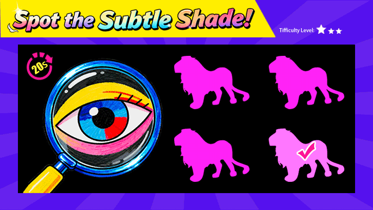 Spot the Odd Color: Lion Edition (L1)