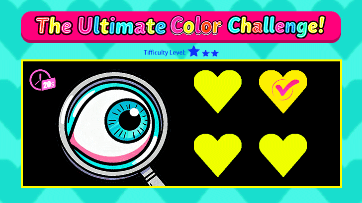 Spot the Odd Color: Heart Edition (L1)