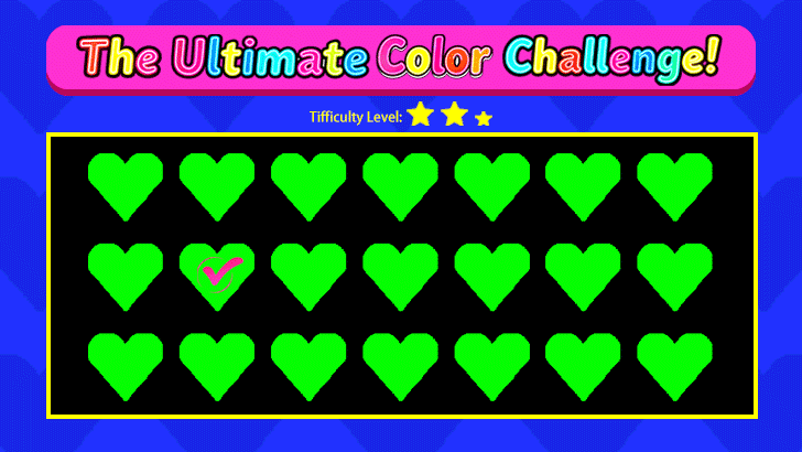Spot the Odd Color: Heart Edition (L2)