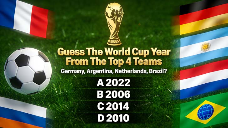 Guess The World Cup Year From The Top 4 Teams