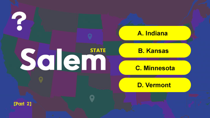 50 U.S. State Capitals Quiz (Part 2, 10s)