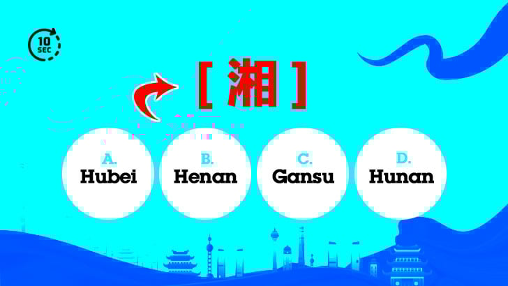 Chinese Provinces' Short Name Challenge (1)
